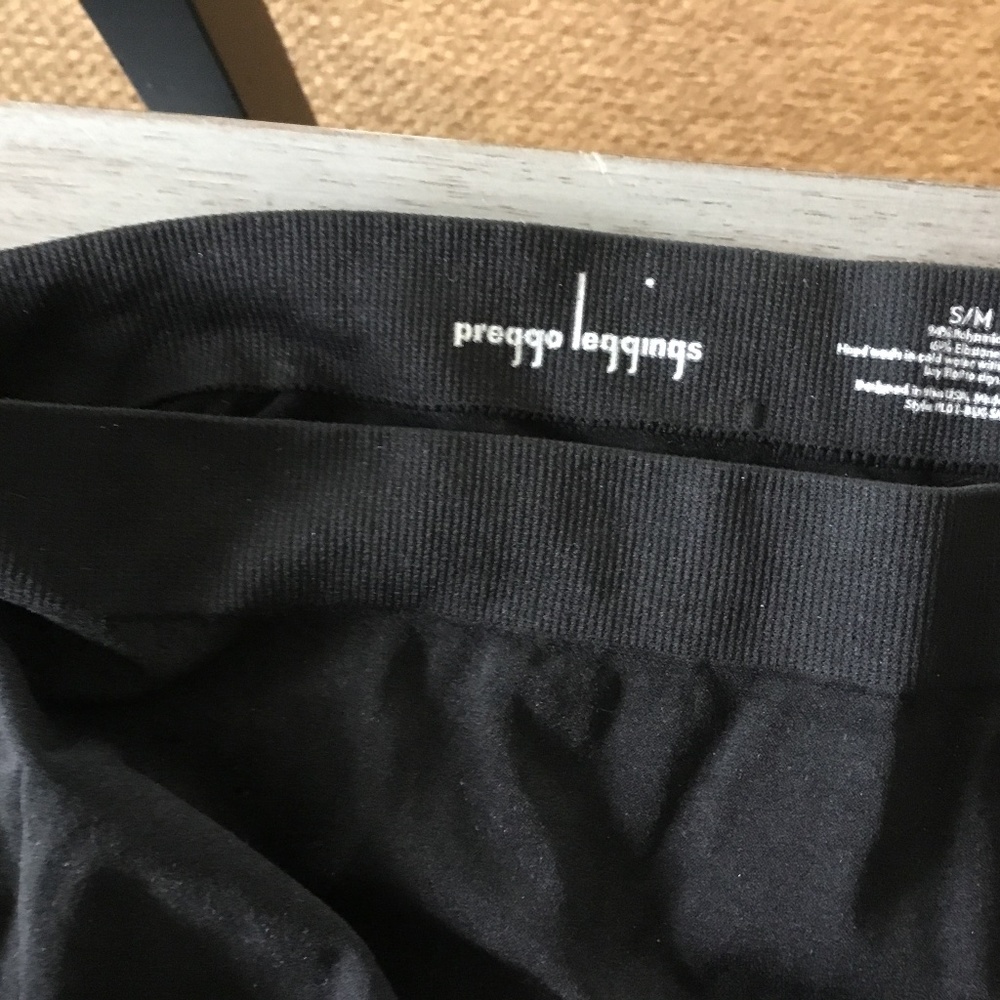 Prego leggings, black, like new, full length, maternity and post partum leggings